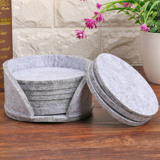 Dessous de Verre - RoundFeltCoaster™ - Gris Clair - Douceur Pâtissière